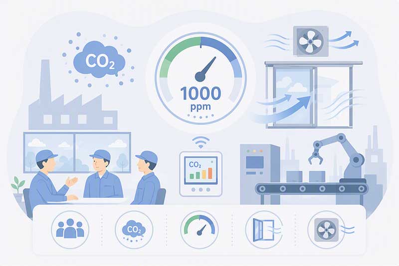 CO₂濃度管理｜1000ppmの目安と換気の考え方