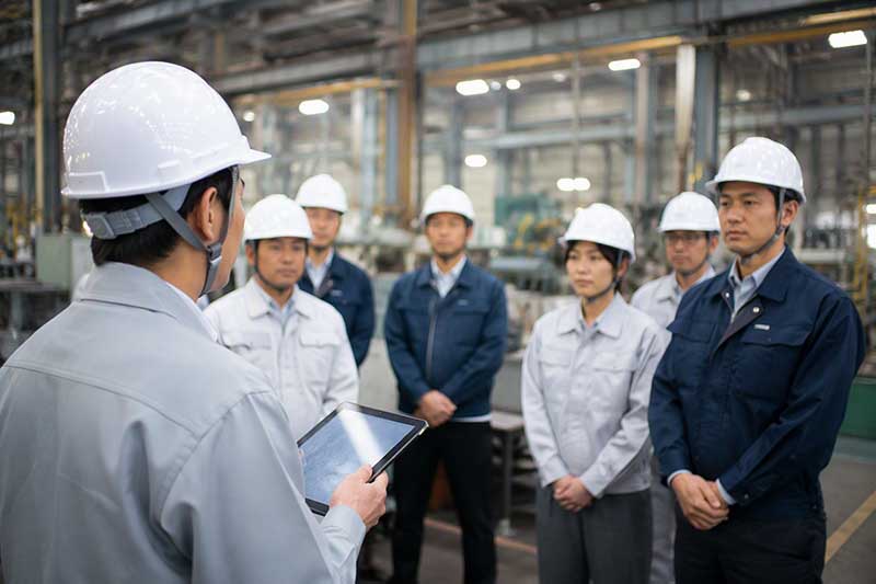 工場の朝礼・KY活動を自動化する方法